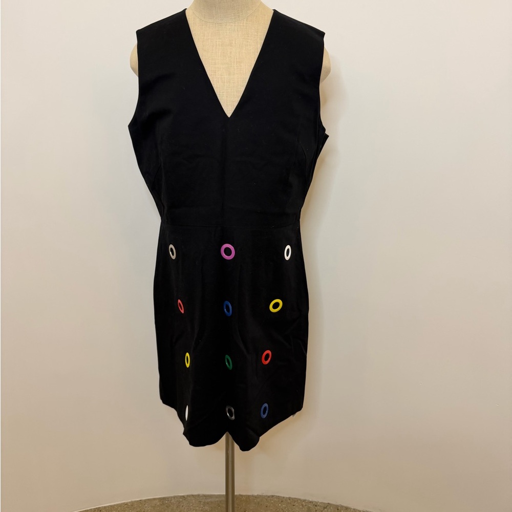 Kate Spade Saturday Vintage Black Dress with Colorful Grommet detail